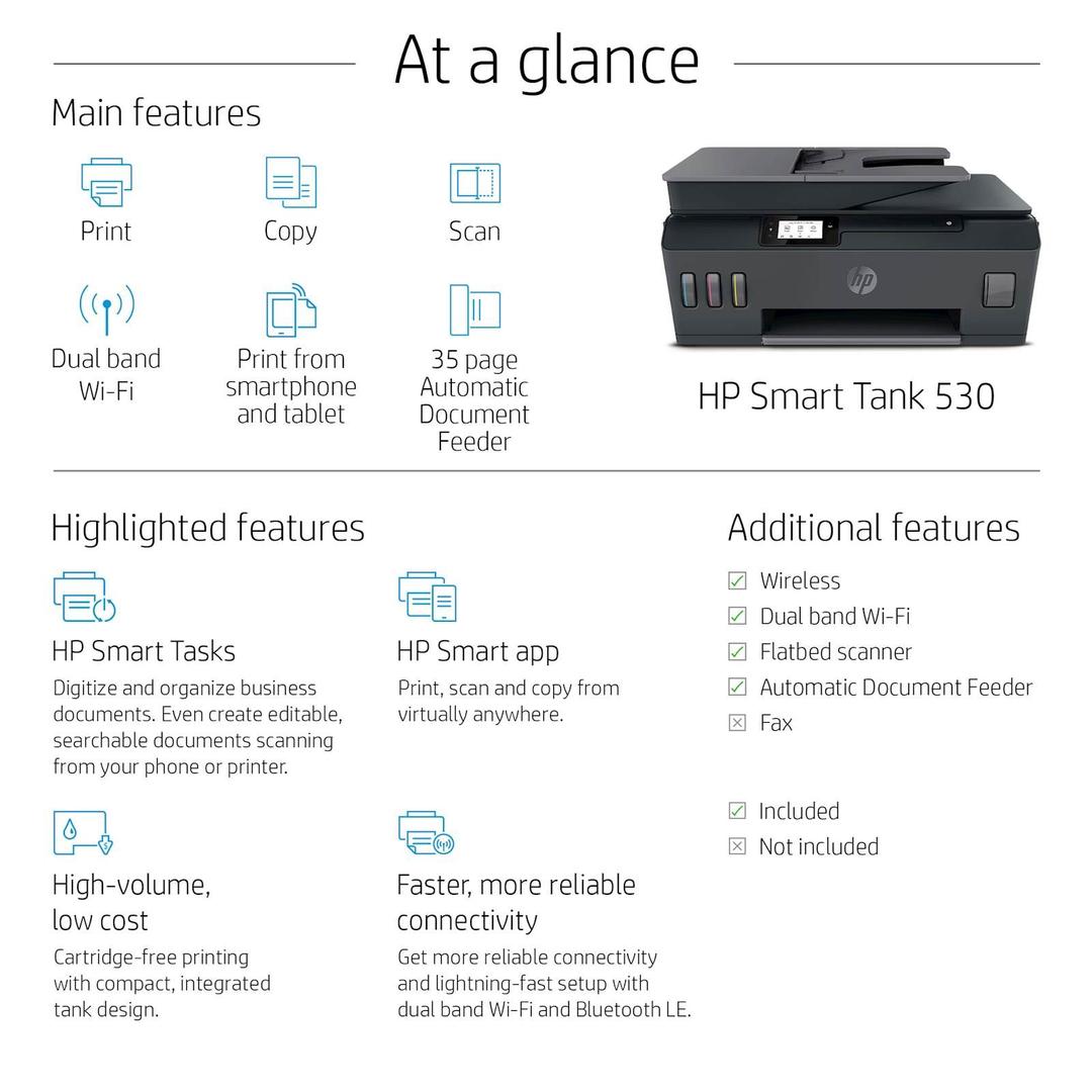 Multifunkcijska barvna brizgalna naprava HP Smart Tank 530 — slika 4