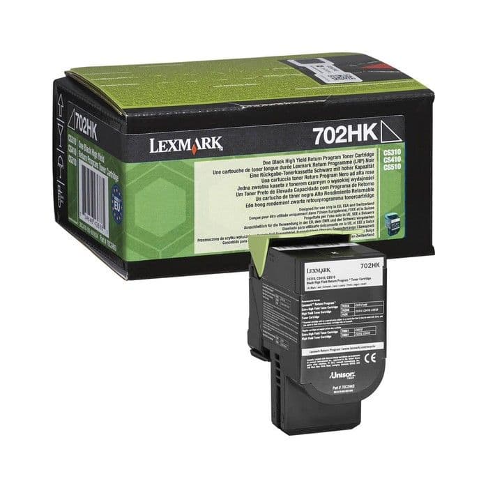 Toner Lexmark 70C2HK0 / 702HK Black / Original