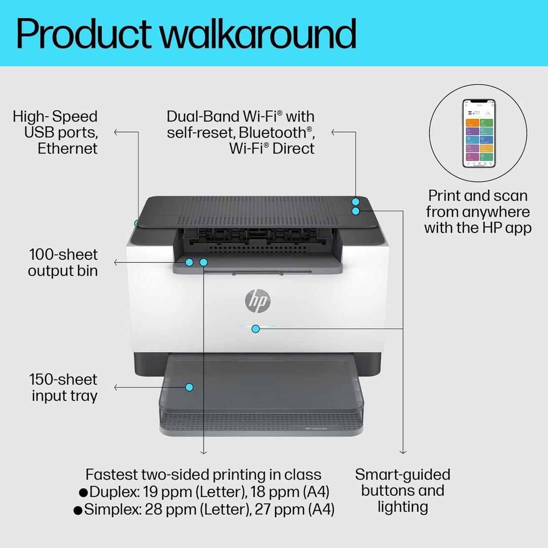 Črno-beli laserski tiskalnik HP LaserJet M207dw — slika 6