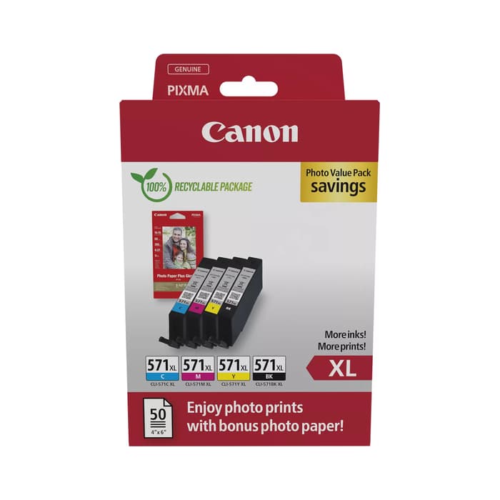 Komplet kartuš Canon CLI-571XL Photo Value Pack (original, komplet)