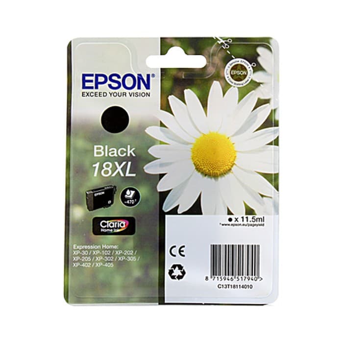 Kartuša Epson 18 XL Black / Original