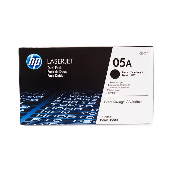 Toner HP CE505D 05A Black / Dvojno pakiranje, original