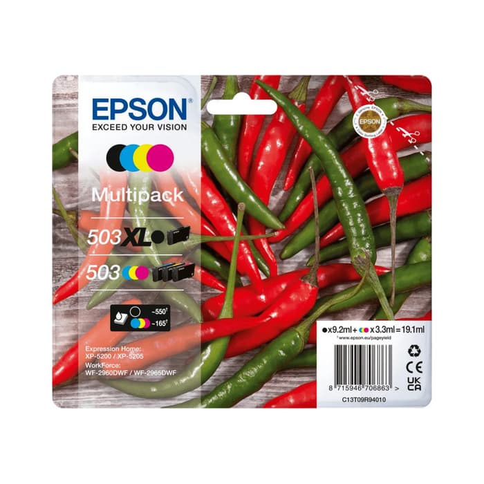 Komplet kartuš Epson 503 XL Black in Epson 503 CMY / Original