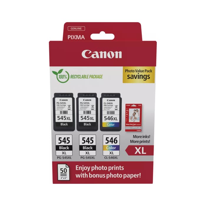 Komplet kartuš Canon 2x PG-545 XL in 1x CL-546 XL Photo Value Pack / Original