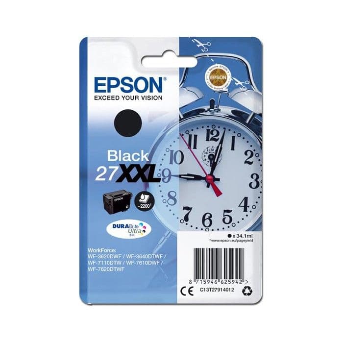 Kartuša Epson 27 XXL Black / T2791 / Original