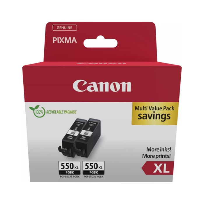 Kartuša Canon PGI-550 XL Black / Dvojno pakiranje / Original