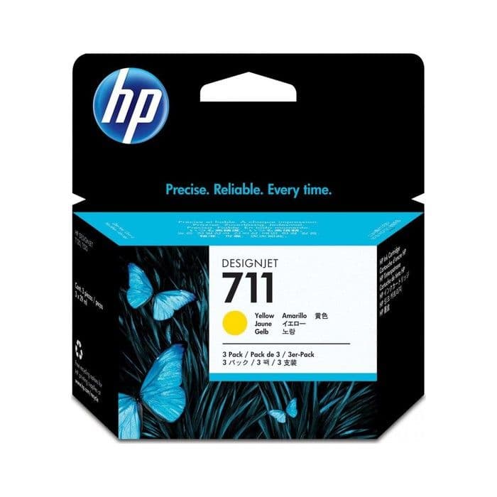 Kartuša HP 711 Yellow 3-Pack, original