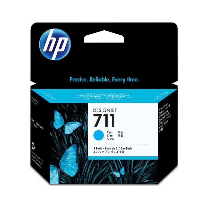 Kartuša HP 711 Cyan 3-Pack, original