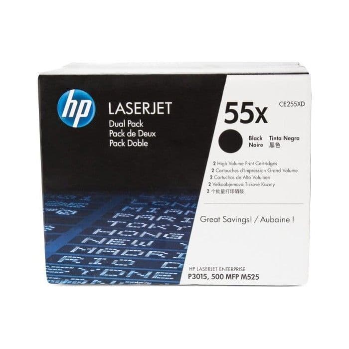 Toner HP CE255XD 55X Black / Dvojno pakiranje, original