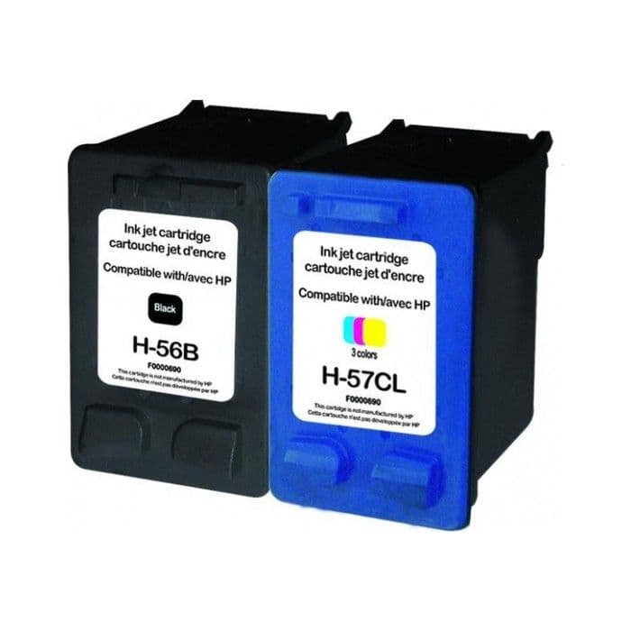 Komplet kartuš za HP 56 XL in HP 57 XL, kompatibilne