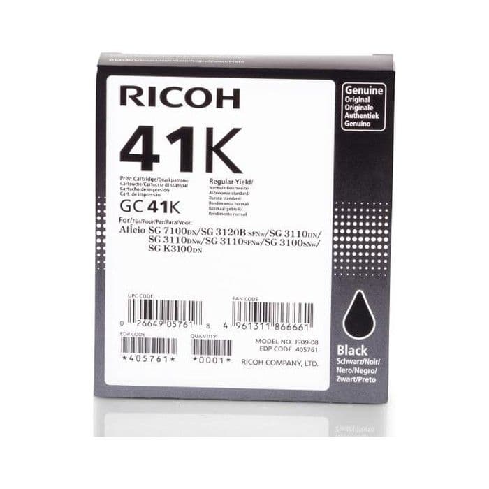 Kartuša Ricoh GC41BK Black HC / 405761 / Original