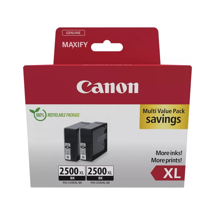 Kartuša Canon PGI-2500 XL Black / Dvojno pakiranje / Original