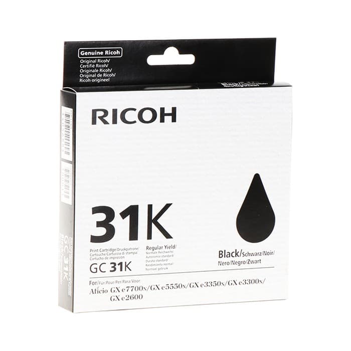 Kartuša Ricoh GC31BK Black / 405688 / Original