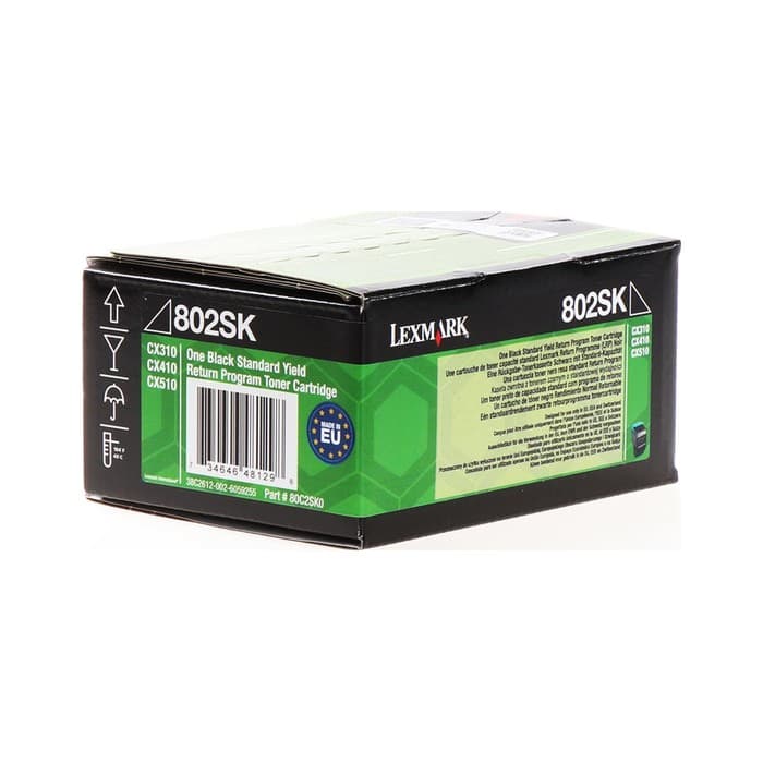 Toner Lexmark 80C2SK0 / 802SK Black / Original