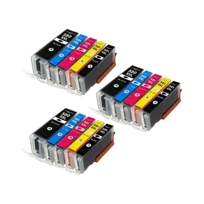 Komplet kartuš Canon PGI-580 XXL in CLI-581 XXL / Trojno pakiranje