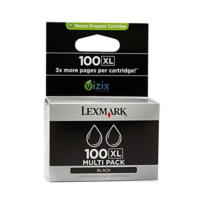 Kartuša Lexmark 100 XL Black / Dvojno pakiranje / Original