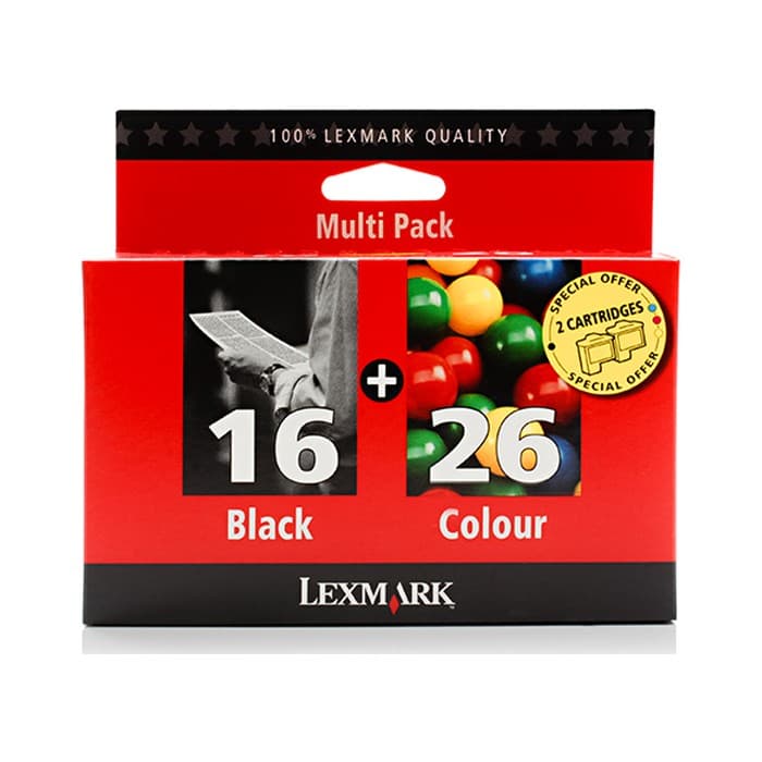 Komplet kartuš Lexmark 16 Black in Lexmark 26 Color / Original