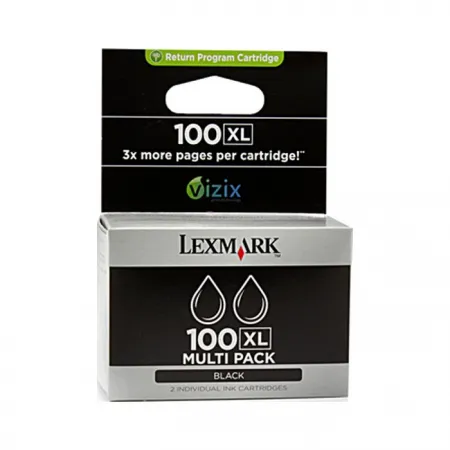 Kartuša Lexmark 100 XL Black / Dvojno pakiranje / Original