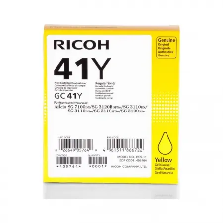 Kartuša Ricoh GC41Y Yellow HC / 405764 / Original