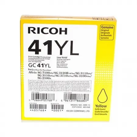 Kartuša Ricoh GC41Y Yellow LC / 405768 / Original