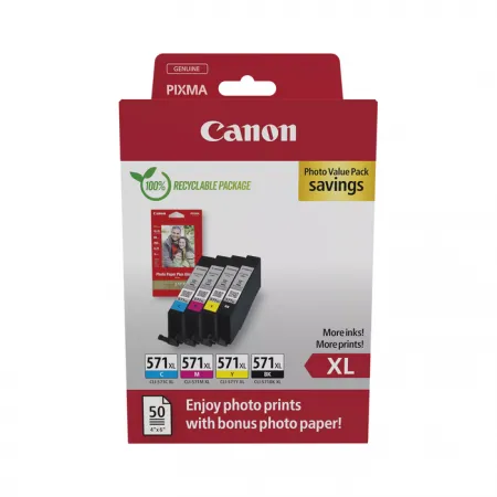 Komplet kartuš Canon CLI-571XL Photo Value Pack (original, komplet)