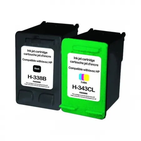Komplet kartuš za HP 338 XL in HP 343 XL, kompatibilne