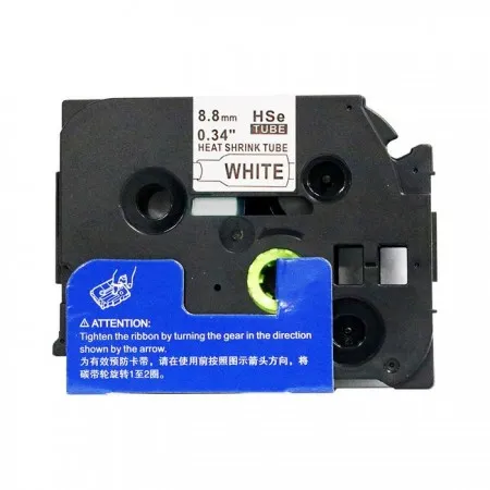 Trak Brother HSe-221E termo skrčljiv (9 mm, črno na belem), kompatibilen