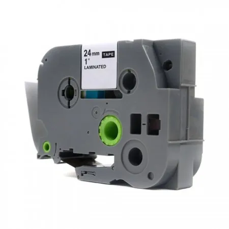 Trak Brother TZe-151 (24 mm, črno na prozornem), kompatibilen