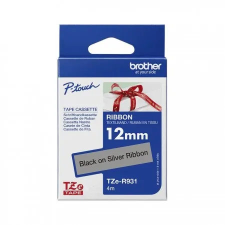 Trak Brother TZe-R931 (12 mm, črno na srebrnem), original