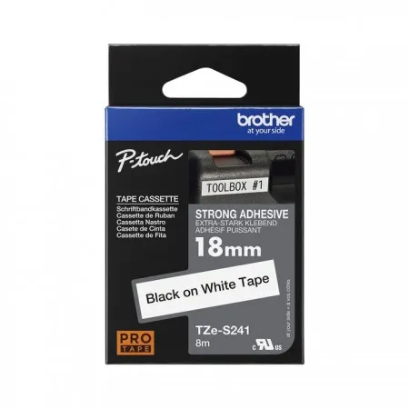 Trak Brother TZe-S241 (18 mm, črno na belem), original